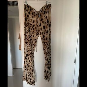RAMONA LARUE - Animal Print Silk Pant